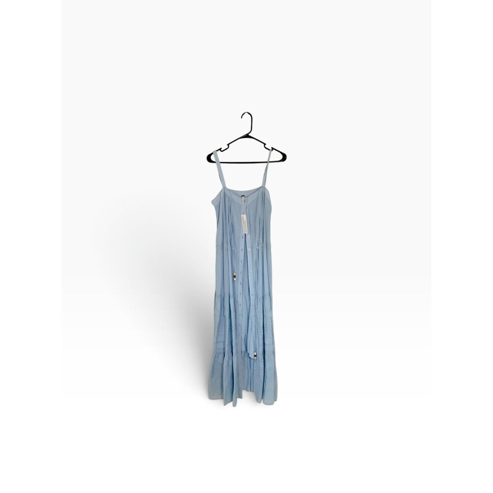 YFB Strappy Sleeveless NEW Dress Lightweight Denim Cotton Blend Blue Womens Med